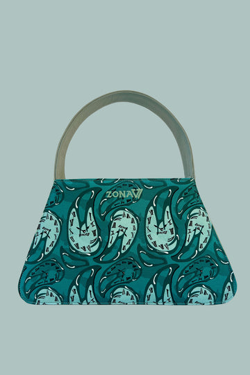 Zona VI All-Over Print Shoulder Leather Bag