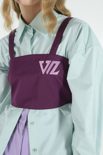 VIZ Monogram Embroidered Top