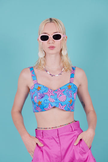 Print Starfish Bustier